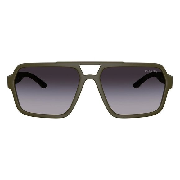 New PRADA LINEA ROSSA Green Aviator PSA06S 15X-09U Sunglasses Women - Picture 2 of 6